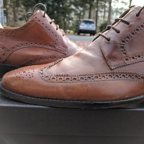 COLE HAAN GIRALDO WNGTP II - BRITISH TAN CP - USED IN BOX WITH BAG - SIZE 11.5 M - Picture 9 of 16